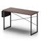Costway Modern Computer Desk 47'' Study Writing Table w/ Storage Bag Coffee Black/Brown/Coffee